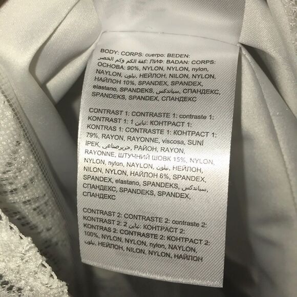 Bebe White long sleeve open back lace mini summer dress new w tags size medium - Picture 6 of 8